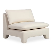 Contemporary Fully Upholstered Armless Lounge Chair