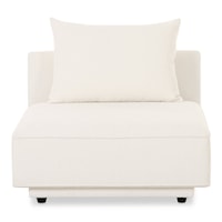 Contemporary Slipper Chair with Loose Pillow