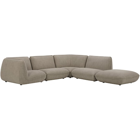 5-Piece Speckled Pumice Modular Sectional 