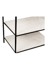 Moe's Home Collection Trine Contemporary White Marble Top Nightstand