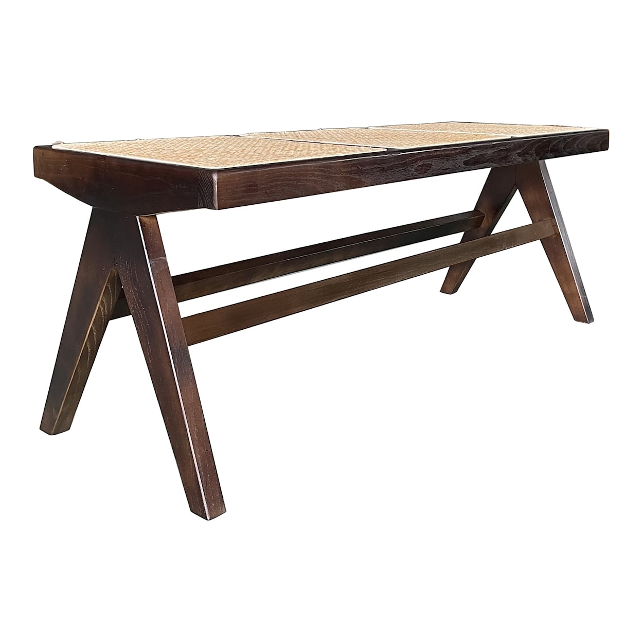 Moe's Home Collection Takashi Solid Elm Dark Brown Bench