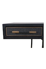 Moe's Home Collection Mako Transitional 3-Drawer Desk with Metal Legs