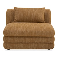 Contemporary Slipper Chair with Loose Pillow