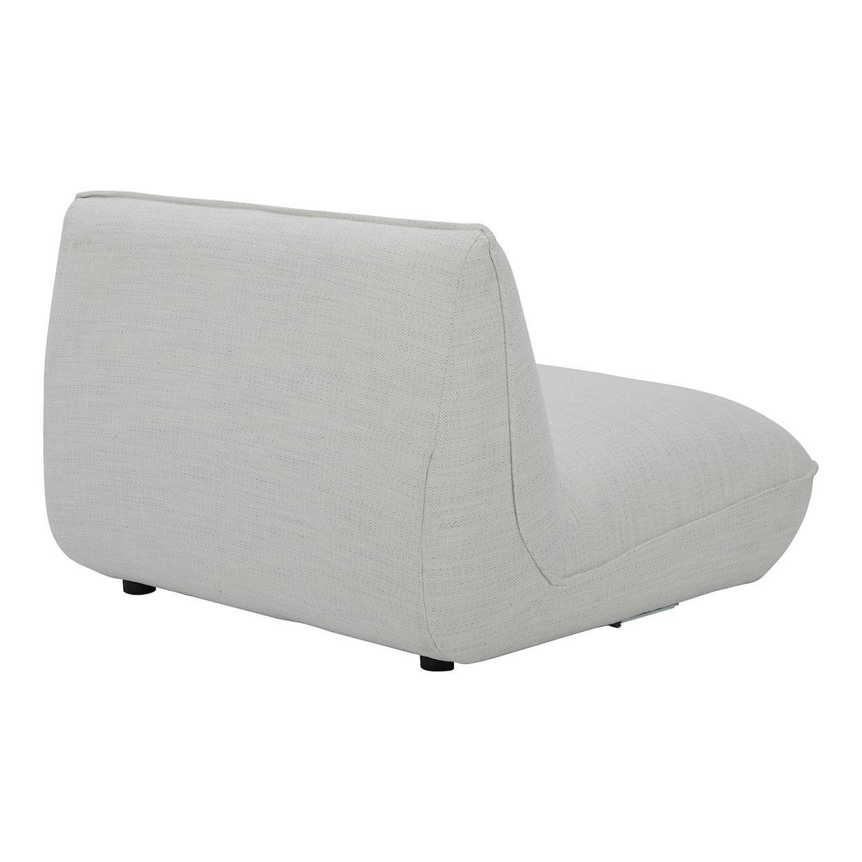 Moe's Home Collection Zeppelin Stone White Slipper Chair