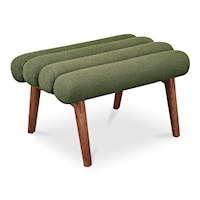 Mid-Century Modern Upholstered Accent Stool