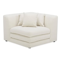 Contemporary Corner Chair with Loose Pillows