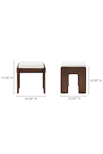 Moe's Home Collection Ashby Contemporary Dining Chair with Detailed Wood Joinery