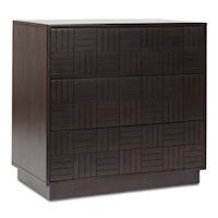 Contemporary 3-Drawer Nightstand with Felt-Lining