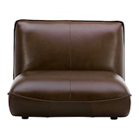 Contemporary Leather Slipper Chair