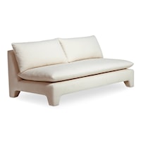 Contemporary Fully Upholstered Armless Sofa