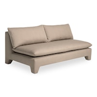 Contemporary Fully Upholstered Armless Sofa