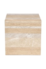 Moe's Home Collection Rosa Contemporary Accent Table with Natural Marble