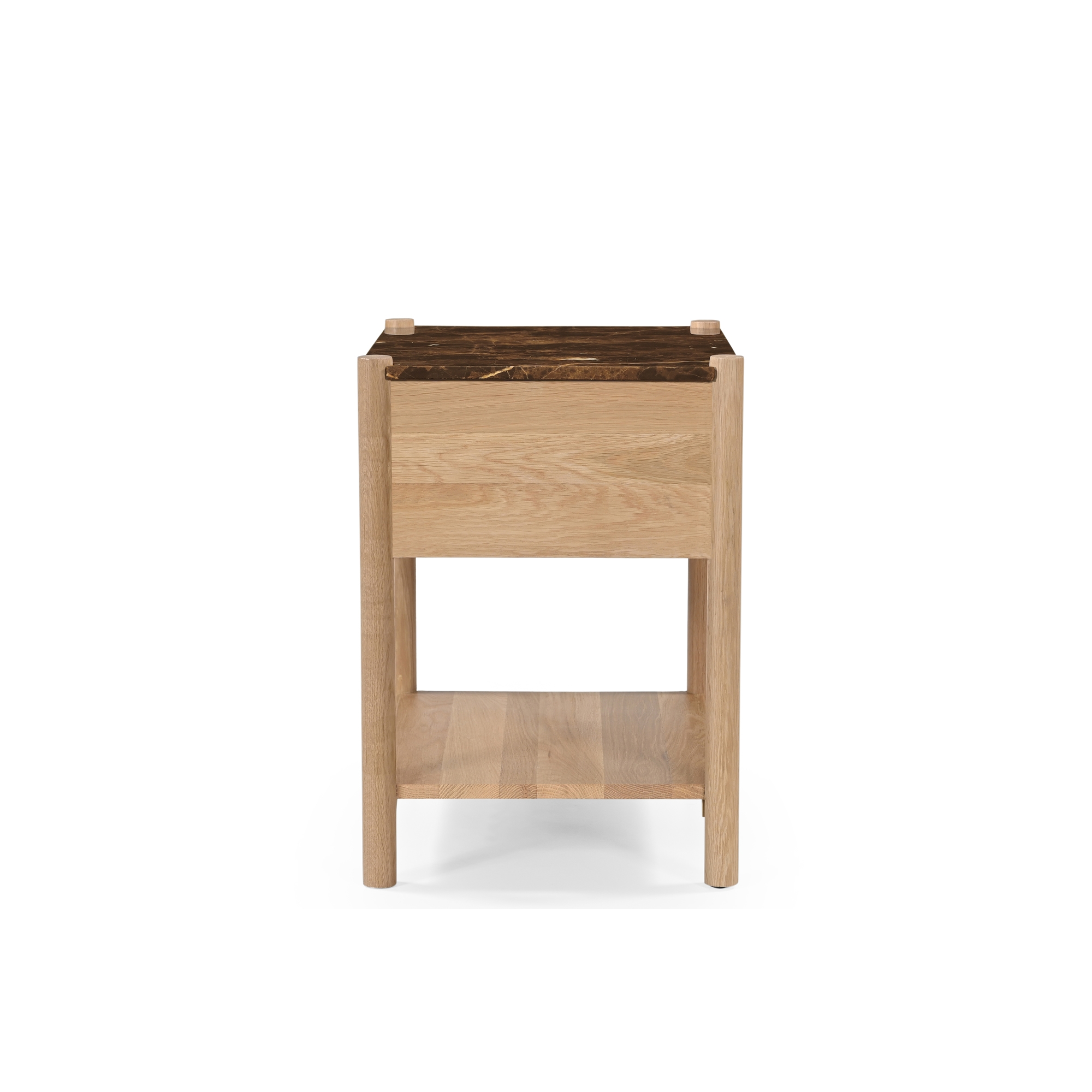 1-Drawer Marble Top Nightstand