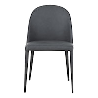 Contemporary Black Fade Vegan Leather Dining Chair
