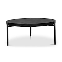 Contemporary Black Round Coffee Table