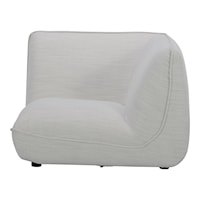 Contemporary Stone White Corner Chair