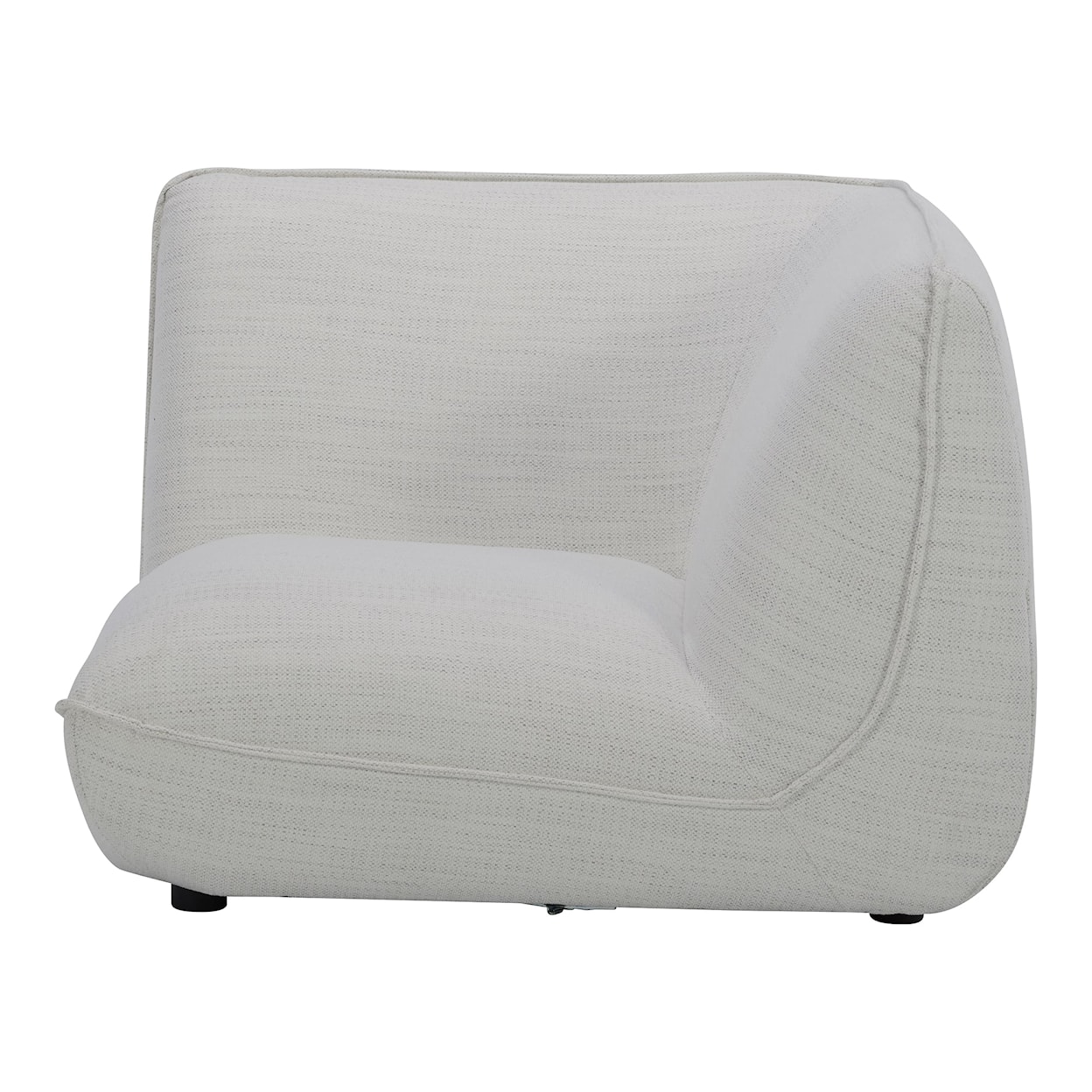 Moe's Home Collection Zeppelin Stone White Corner Chair