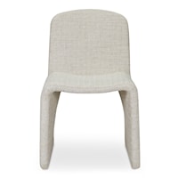 Contemporary Beige Upholstered Dining Chair