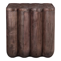 Contemporary Acacia Wood Accent Table