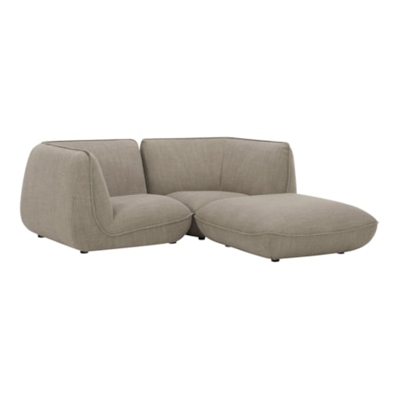 3-Piece Speckled Pumice Modular Sectional