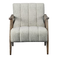 Mid-Century Modern Accent Chair with Wood Frame