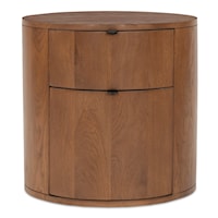 Contemporary 2-Drawer Nightstand with Felt-Lined Drawers