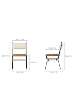 Moe's Home Collection Posta Contemporary Upholstered Dining Side Chair