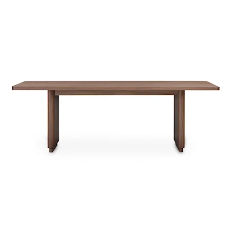 Contemporary Rectangular Dining Table with Rounded Edges