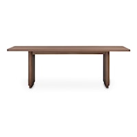 Contemporary Rectangular Dining Table with Rounded Edges