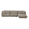 Moe's Home Collection Zeppelin 4-Piece Speckled Pumice Modular Sectional 