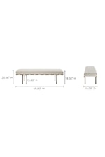 Moe's Home Collection Carson Contemporary Upholstered Dining Bench