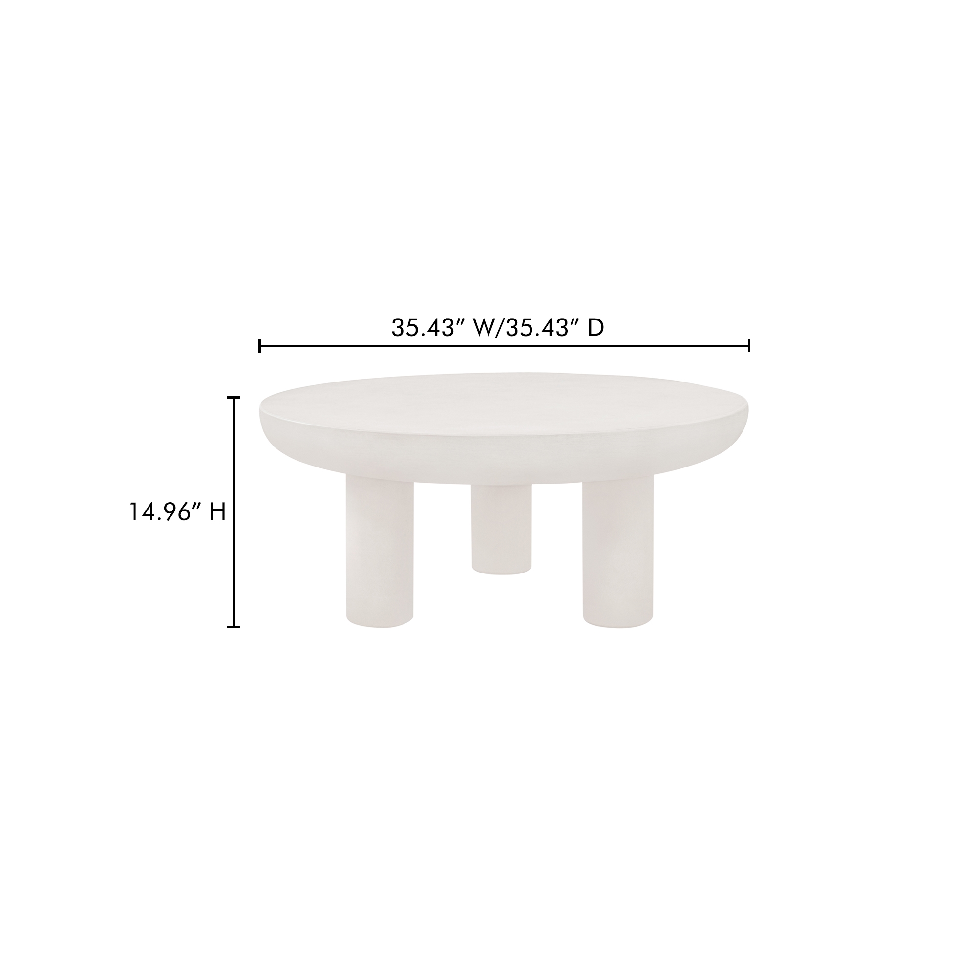 Moe's Home Collection Rocca Round Coffee Table