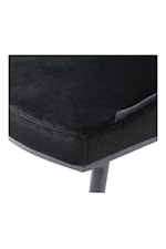 Moe's Home Collection Sedona Contemporary Black Velvet Upholstered Dining Chair