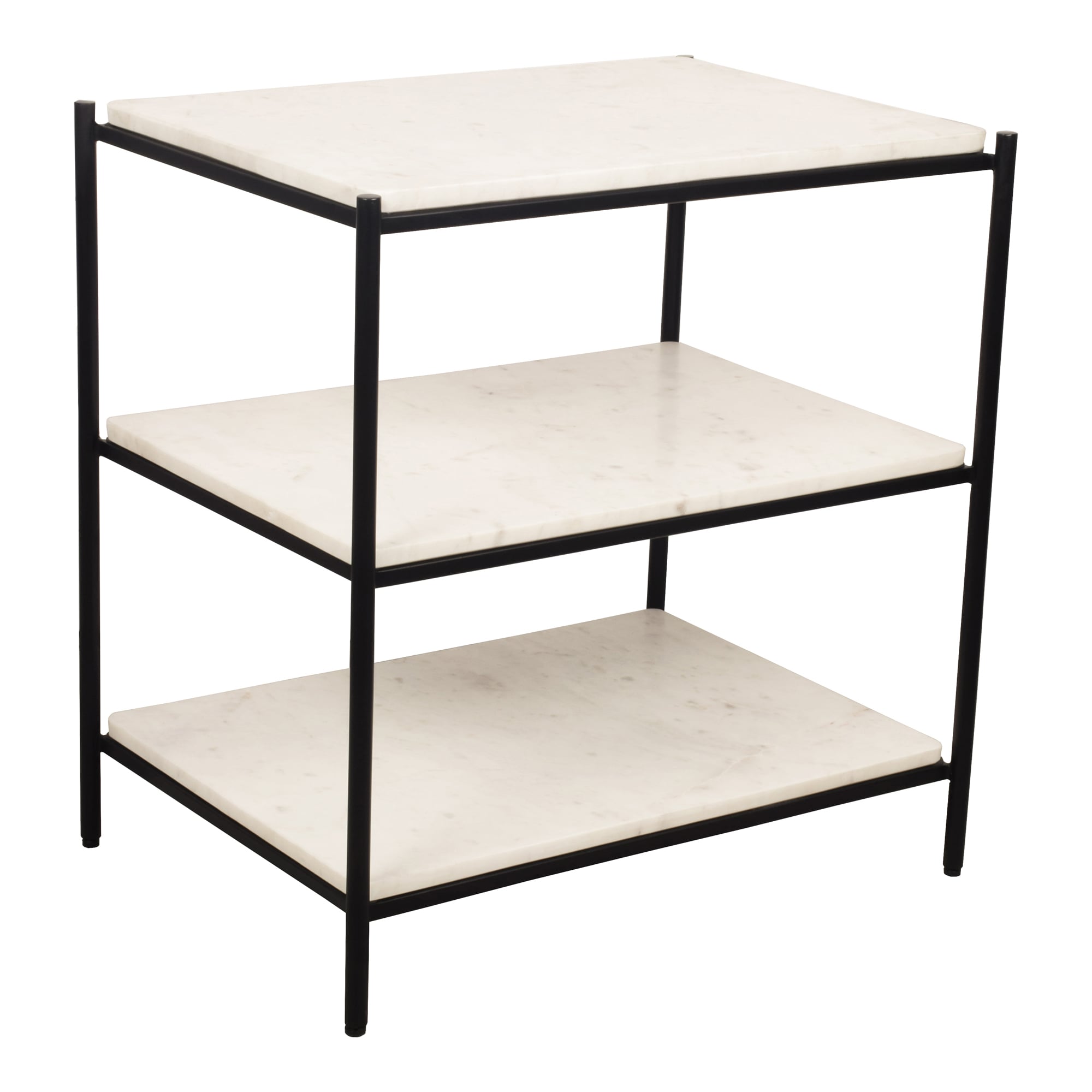 White Marble Top Nightstand