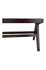 Moe's Home Collection Takashi Mid-Century Modern Dark Brown Solid Elm Bench