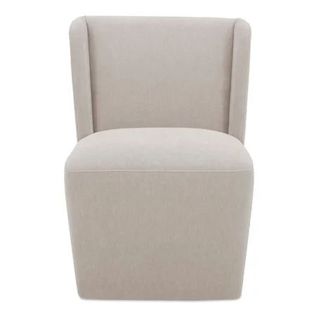 Contemporary Upholstered Side Dining Chair with Swivel Base