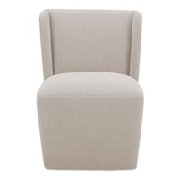 Contemporary Upholstered Side Dining Chair with Swivel Base