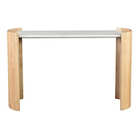 Contemporary Marble Tabletop Console Table