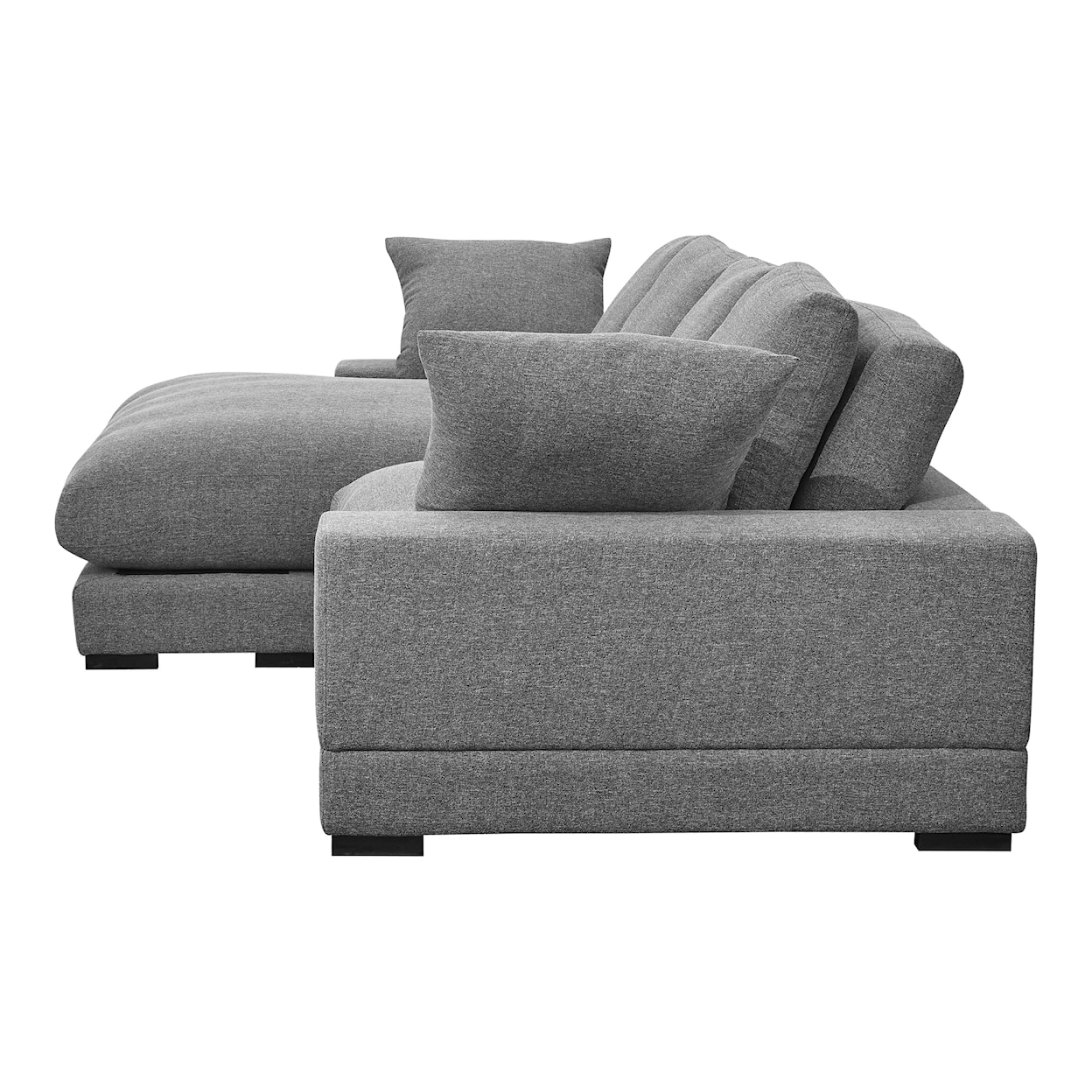 Moe's Home Collection Plunge Grey Sectional with Flip-Style Chaise