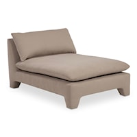Contemporary Fully Upholstered Armless Chaise