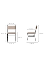 Moe's Home Collection Posta Contemporary Upholstered Dining Side Chair