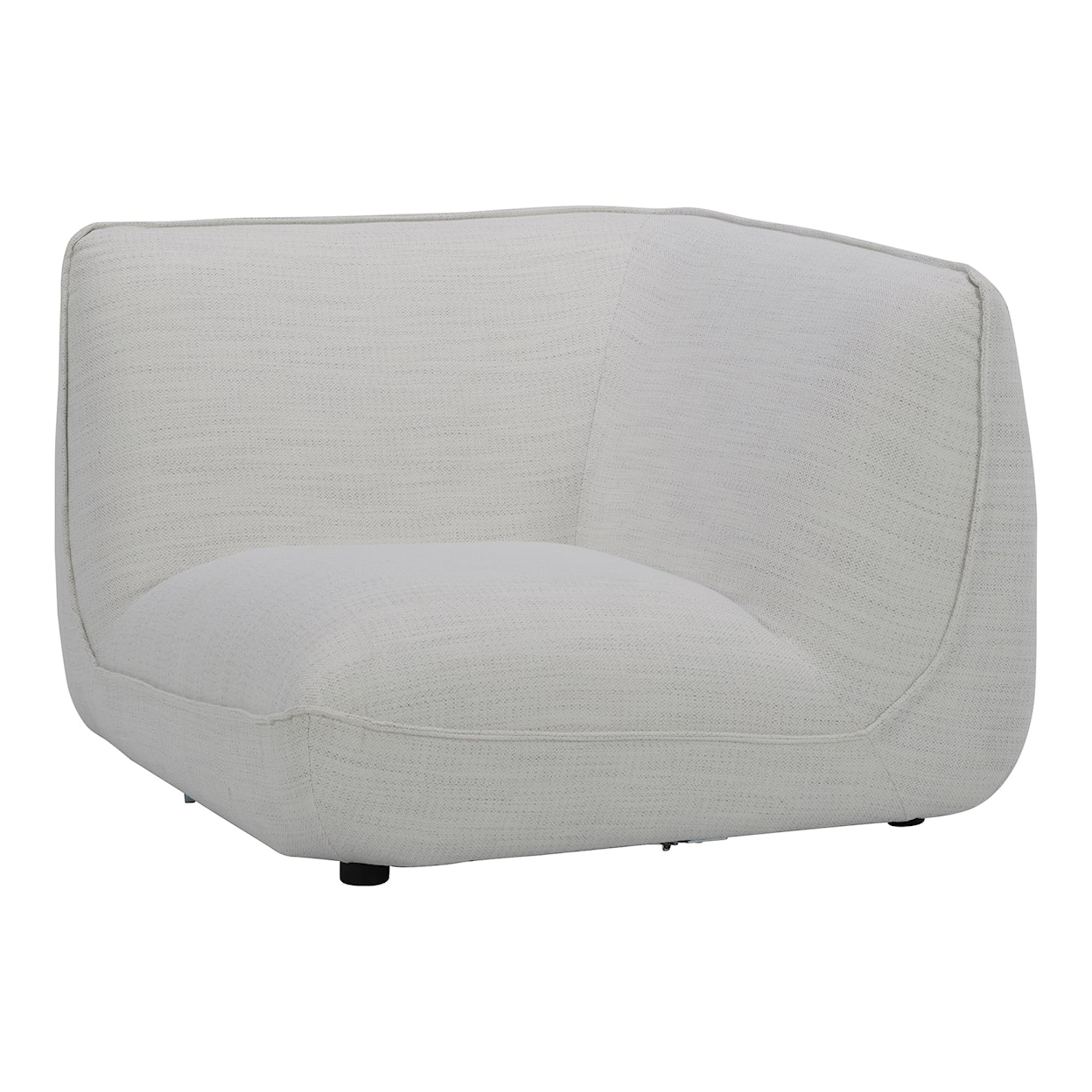 Moe's Home Collection Zeppelin Stone White Corner Chair