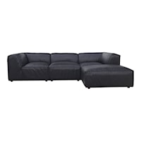 Contemporary Leather 4-Piece Sectional Sofa