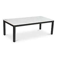 Contemporary Rectangular Coffee Table with Marble Top