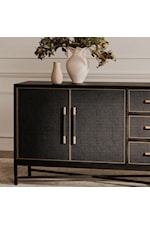 Moe's Home Collection Mako Transitional 4-Door Large Sideboard with Drawers