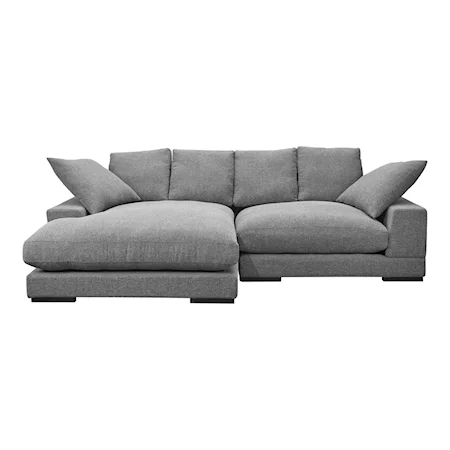 Contemporary Grey Sectional with Flip-Style Chaise