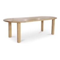 Contemporary 78" Oak Dining Table with Kiln-Dried Frame