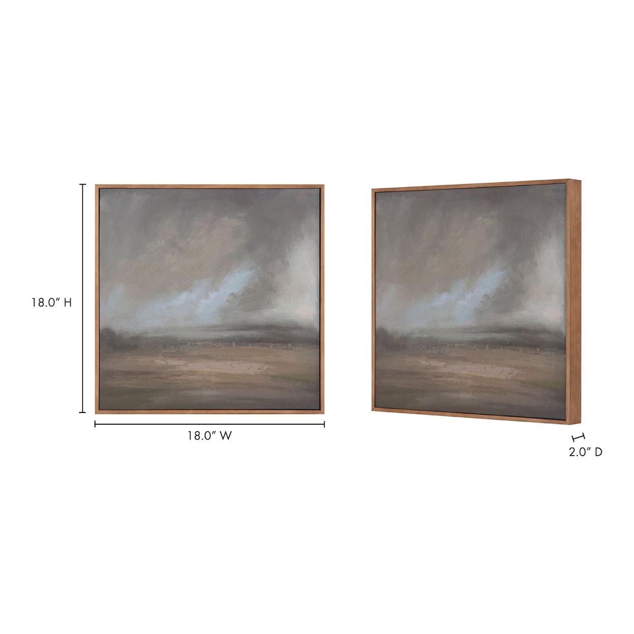 Moe's Home Collection Lulled Lulled Sky Framed Painting