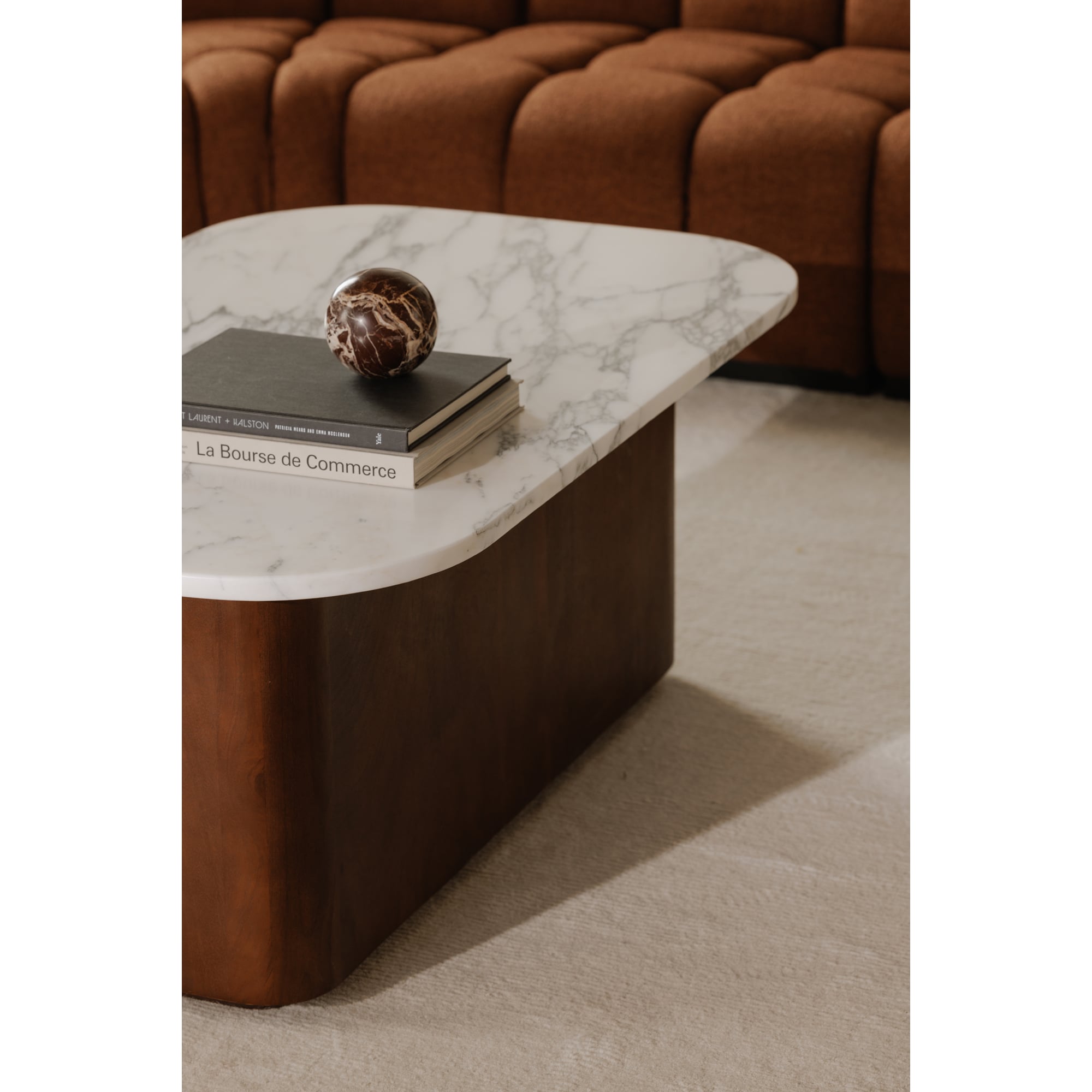 Moe's Home Collection Dash Coffee Table with White Calcatta Marble