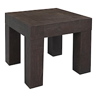 Rustic Square Side Table
